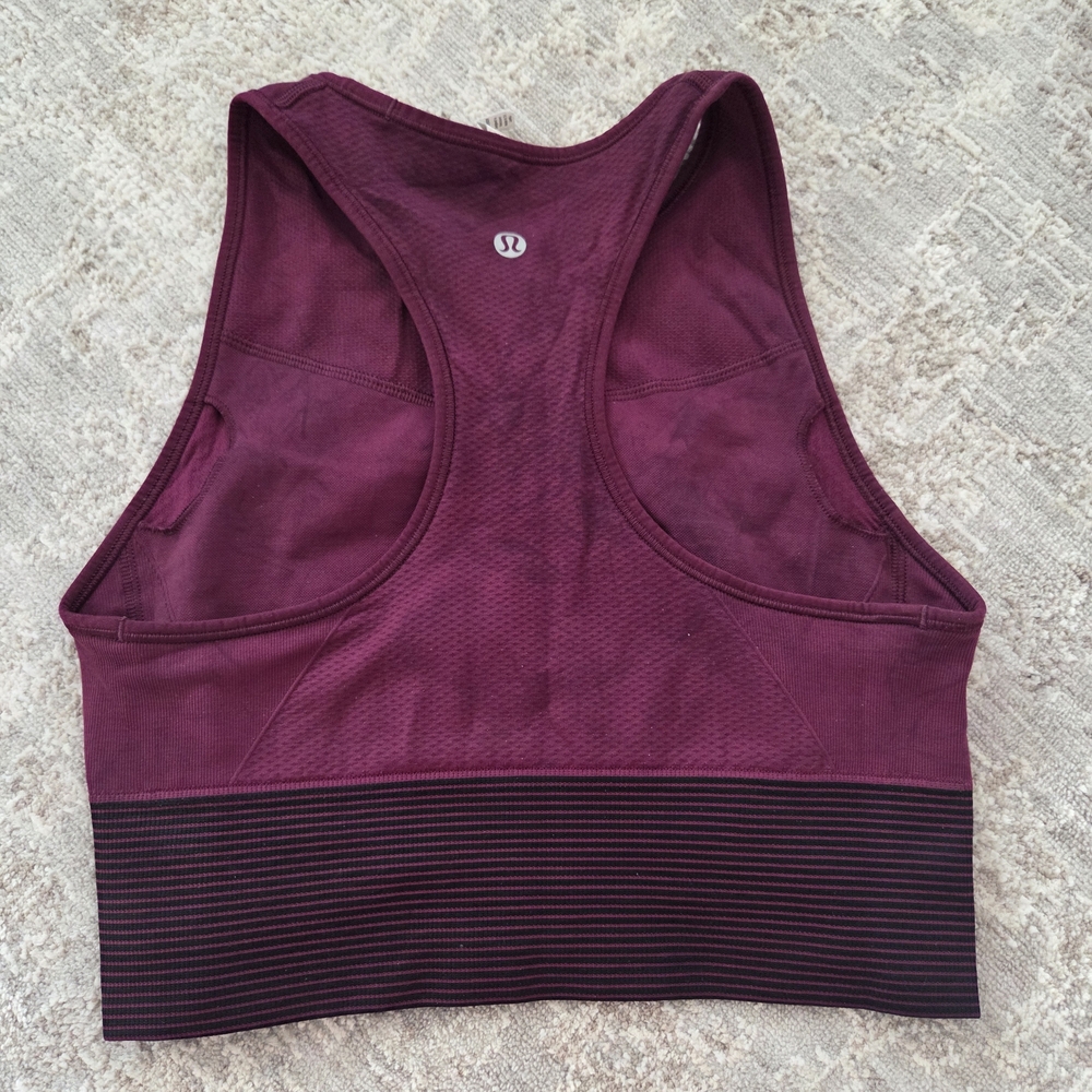 Lululemon Plum Racerback Sports Bra Size 8